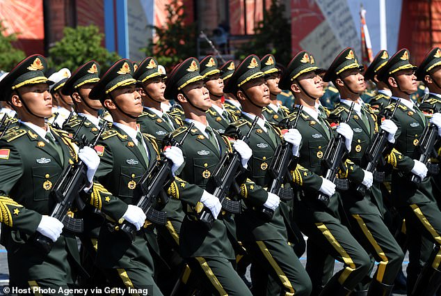 A parade unit of the Chinese Armed Forces during the Victory Day military parade on Red Square marking the 75th anniversary of the victory in World War II, on June 24, 2020 in Moscow, Russia