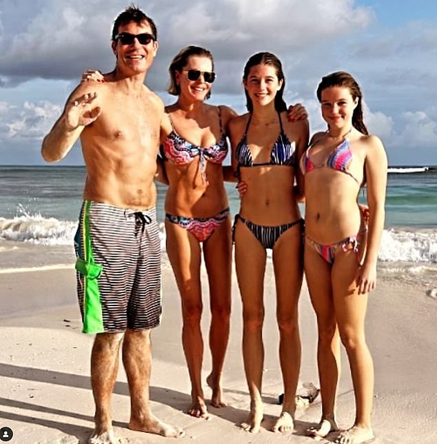 And in this image you can see the 15-year-old girls on the beach with their parents.