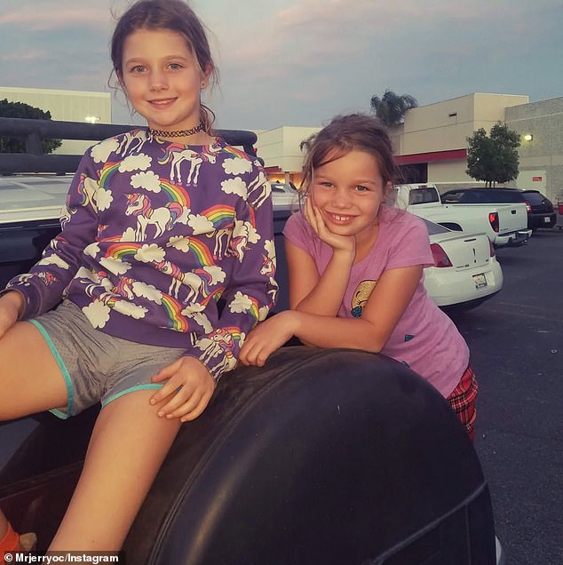 'Happy birthday girls. That was pretty quick...' the former The Talk host wrote alongside his post. She shared this photo of her two daughters when they were about 10 years old.