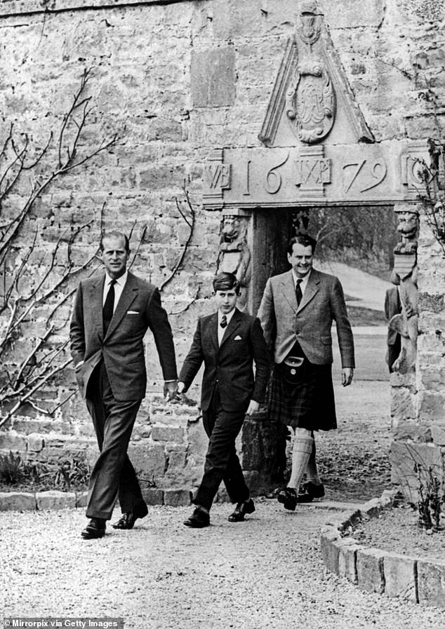 Rosalind was born in London to a British mother and Ghanaian father, but at 13 she won a scholarship to the prestigious Scottish public school Gordonstoun, where King Charles received his famous education (pictured with Prince Philip and Captain Tennant at Gordonstoun in 1962).