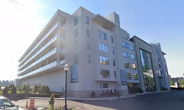 The charges stem from an incident at the rapper's apartment complex in Edgewater (seen here), across the river from Manhattan, New Jersey.