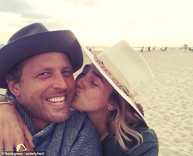 Buck used to be married to model Ashley Hart (both pictured), but the couple went their separate ways after two years of marriage in January 2017.