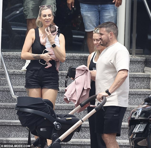 Reynolds and his partner Ciarne Denham were photographed in the southern Sydney suburb of Brighton Le Sands.