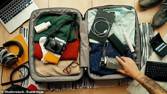 Superstition says that if you have the travel bug, you should carry an empty one on New Year's Day (file image)