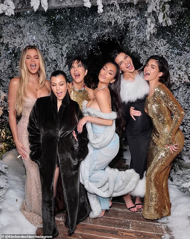 The Kardashian-Jenner family is famous for throwing an epic, lavish Christmas Eve party every year that often features a star-studded guest list; seen in December 2023