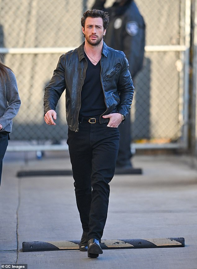 He made the revelations about Jimmy Kimmel on Monday night and was seen arriving at the show wearing a stylish leather jacket.