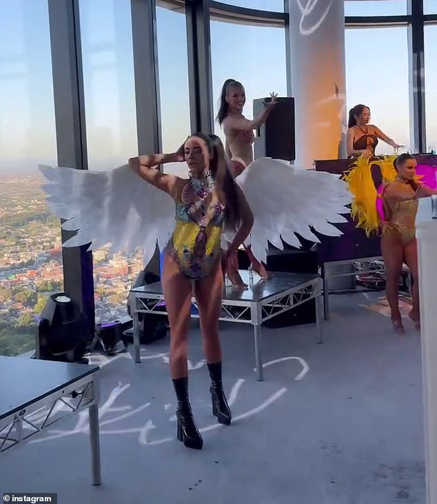 Pictured: Go-go dancers at Mr. Portelli's penthouse party