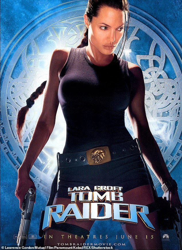 Jolie became an international star with her portrayal of Lara Croft in the Tomb Raider film series in 2001 and 2003.