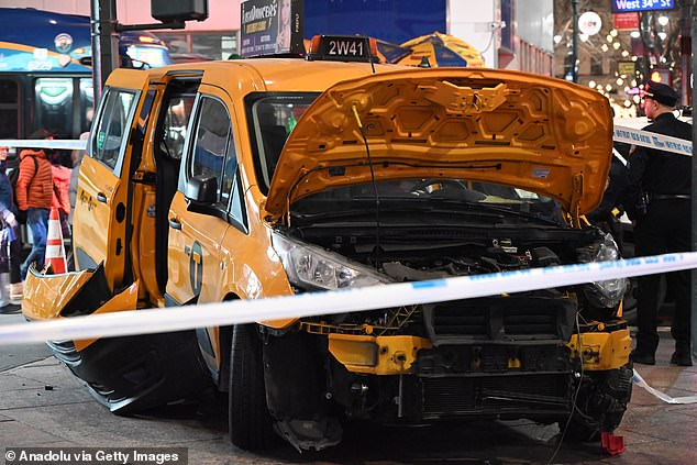 Ms Stewart suffered head and leg injuries and Tyler suffered a serious injury to his leg where the taxi's wheel had landed.