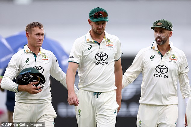 By the time the drinks were taken, Hazlewood was in deep discussion with several teammates and the Australia physio before leaving the field.