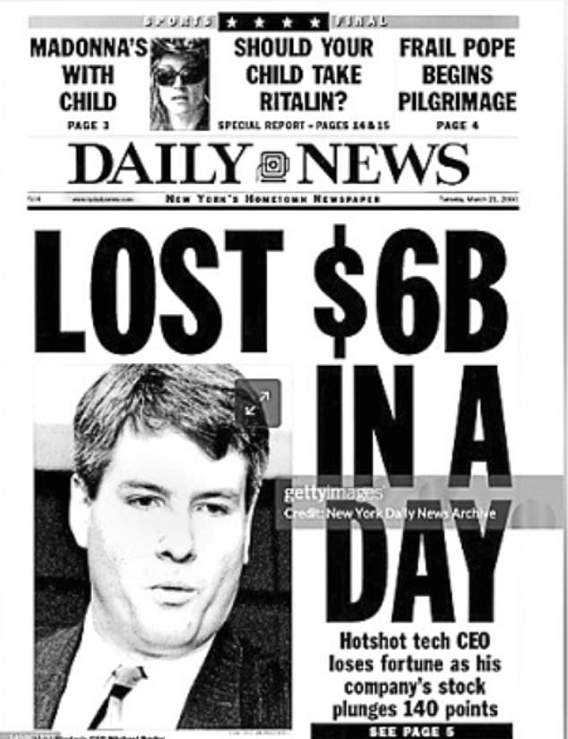 Rough day: Saylor once lost $6 billion on paper in one day at the height of the dot-com mania in 2000, after MicroStrategy restated two years of earnings.