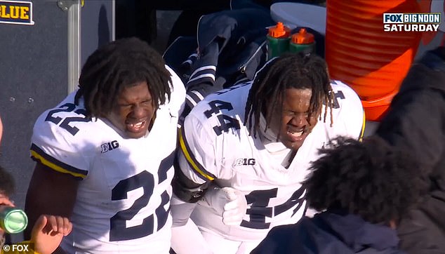 Michigan players appeared to be pepper-sprayed by police in the aftermath of the fight