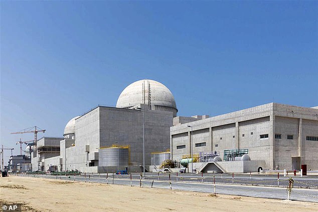 The report also argues that nuclear power would take 15 years to establish in Australia, despite the United Arab Emirates doing so in eight years with a new plant in Barakah (pictured) in 2020, built with South Korean technology.