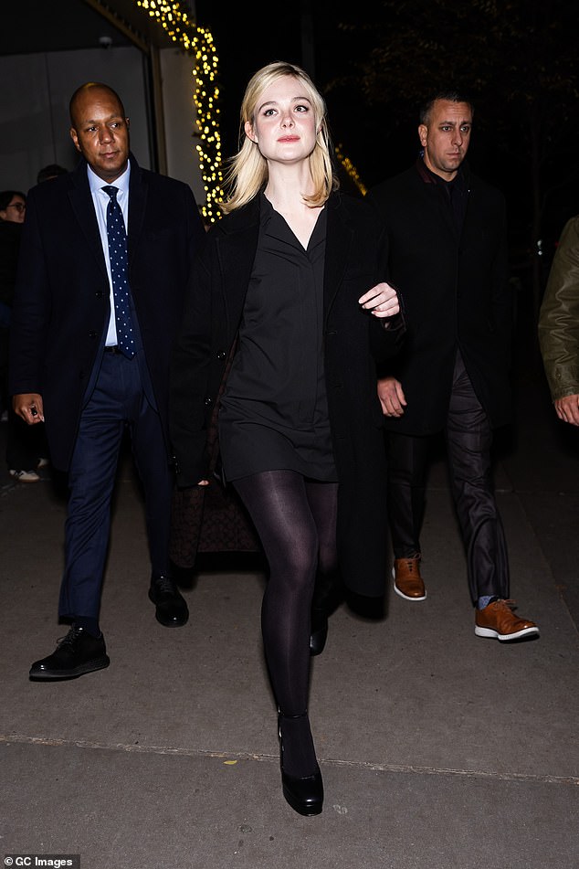 The Super 8 favorite looked effortlessly chic in an all-black look while leaving the Museum of Modern Art in the evening.