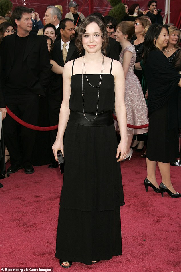 The Hollywood star, 37, made the transition 13 years after achieving global stardom in the hit film Juno. (Pictured: Page in Los Angeles at the Academy Awards in February 2008)