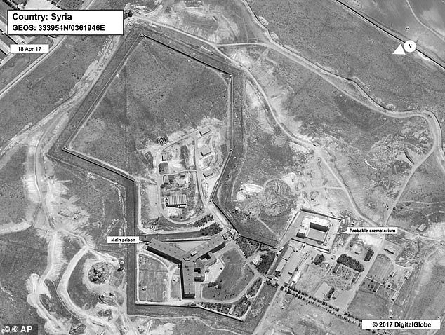 The military prison (pictured from an aerial view) is famous for its inhumane conditions, systematic torture and mass executions.