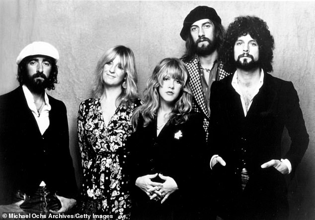 Buckingham is a member of the legendary rock band Fleetwood Mac; Pictured with bandmates John McVie, Christine McVie, Stevie Nicks and Mick Fleetwood in 1975.