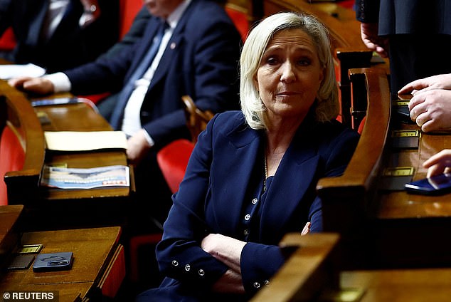 Marine Le Pen, French far-right leader and member of parliament, president of the French far-right National Rally.