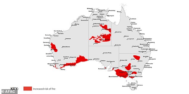 The outlook, which was prepared by the National Fire and Emergency Services Council in November, has identified a significant danger to four states.