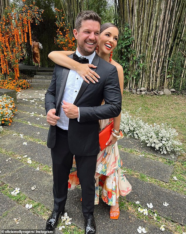 Justin McKeone in happier days with his ex-wife, former Miss Universe Australia Olivia Molly Rogers