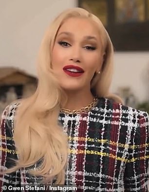 The No Doubt star, 55, wowed in a mini dress and showed off a smooth, line-free face as she waxed lyrical about the Hallow app as she celebrated the run-up to Christmas.