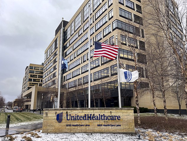 On Wednesday afternoon, flags were lowered outside UnitedHealthcare's headquarters in Minnetonka, Minnesota