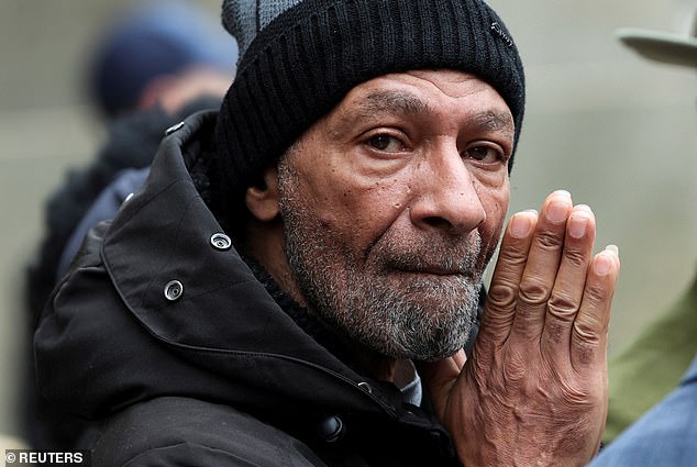 Jordan's father, Andre Zachary, during a press conference after Penny was found not guilty of fatally strangling his son.