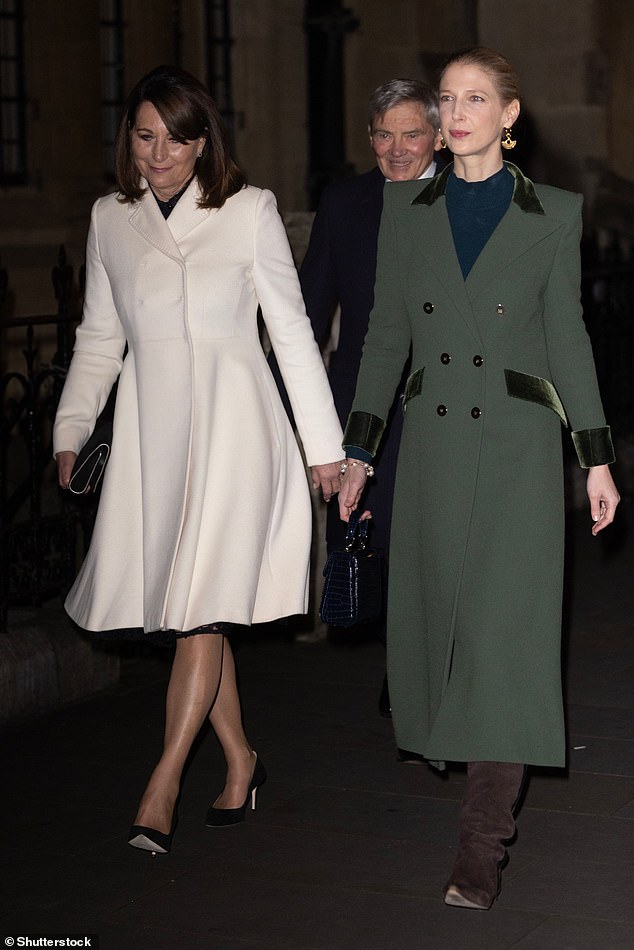 Lady Gabriella walked side by side with the mother of the Princess of Wales, Carole Middleton showing the closeness between the two families