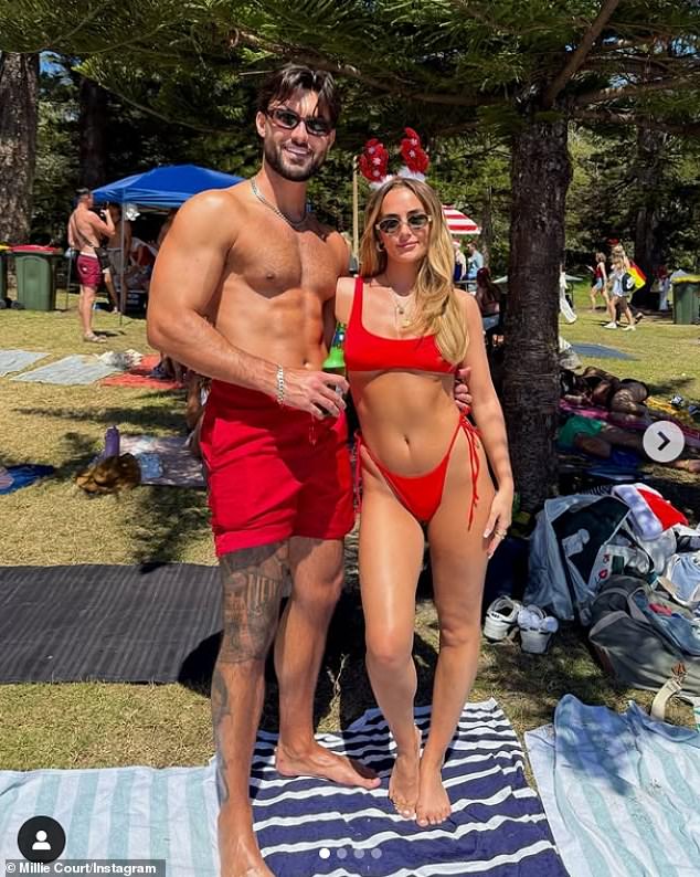 It comes just after Millie put on a daring display while celebrating Christmas in Sydney with her boyfriend Liam Reardon.