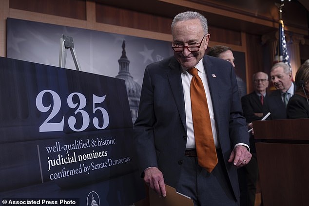 Chuck Schumer believes there will be judicial resistance to Donald Trump's MAGA revolution after Joe Biden appoints one more federal judge to the court than his predecessor