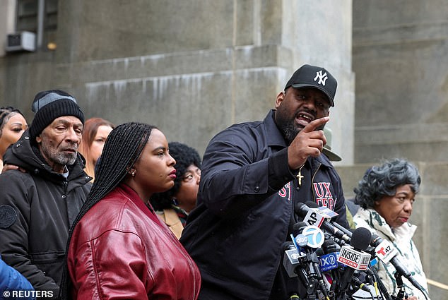 Black Lives Matter leader Hawk Newsome (pictured) clearly threatened Penny. 