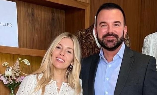 Style icon: M&S chief executive Stuart Machin with actress Sienna Miller, whose collections for the High Street chain have been flying off the shelves.