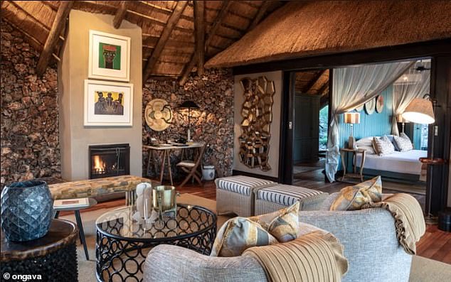 Martha stayed at a luxurious resort in Namibia, where a family chalet costs almost $600 a night.