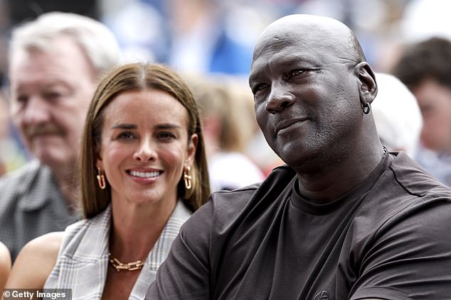 Michael Jordan and his wife, Yvette Prieto, attend the Pro Football Hall of Fame ceremony