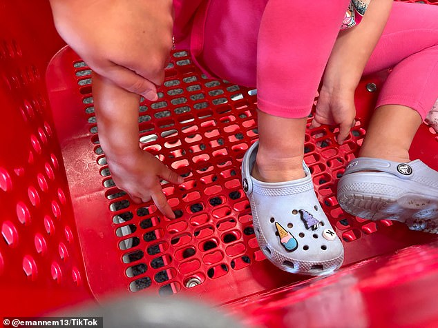 Emily McMaugh said she 'unlocked' a new fear when her three-year-old son got stuck in a Target shopping cart