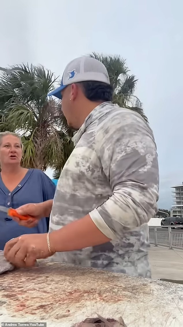 The woman from Florida said: 'I'd rather see a black man than a fucking Mexican... you are disgusting (sic) to society'