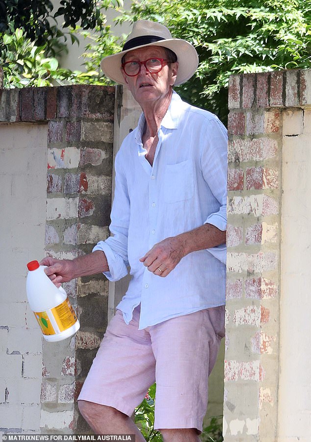 The house Barry (pictured outside his home this week) shares with his wife Lisa McGregor in Sydney's eastern suburbs was bought for almost $2.5 million in 2010 and the couple appear to have at least doubled their investment.