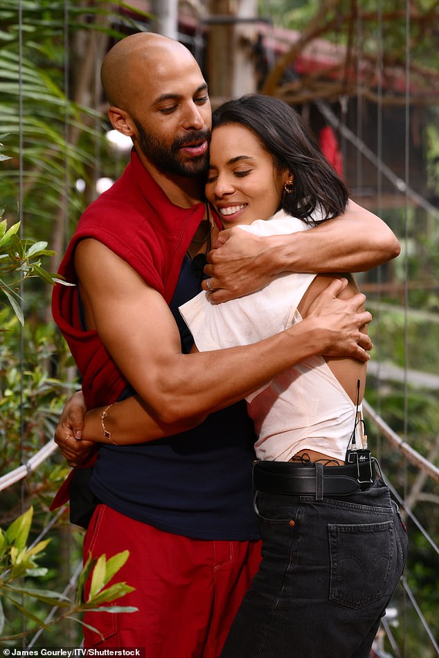 It comes after Rochelle's husband Marvin reflected on his 'hard' I'm a Celebrity... Get Me Out of Here! experience in November (pictured on the iconic bridge with wife Rochelle Humes)