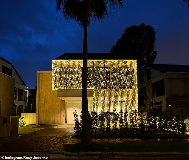 The PR mogul, 44, took to Instagram on Tuesday to show her fans the custom fairy lights she installed outside her luxurious mansion in Singapore.