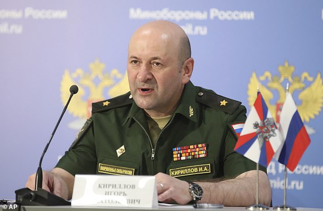 Kirillov had served as Chief of the Radiological, Chemical and Biological Defense Troops of the Russian Armed Forces since 2017.