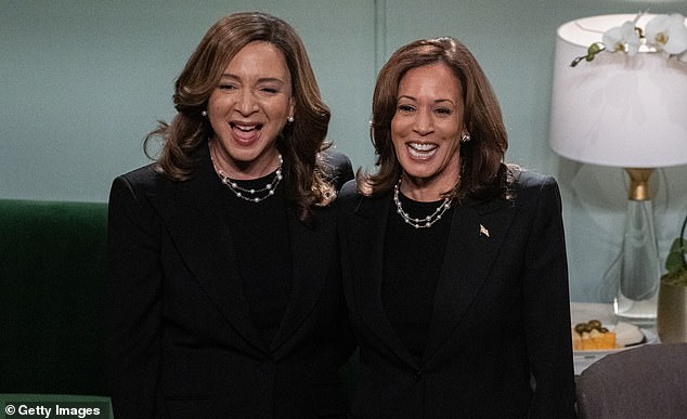 Kamala Harris made a surprise last-minute cameo on Saturday Night Live, appearing opposite Maiya Rudolph playing herself