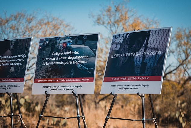 Another warned that migrants will be arrested if they enter Texas illegally. In addition to Spanish, billboards are produced in Russian, Chinese and Arabic