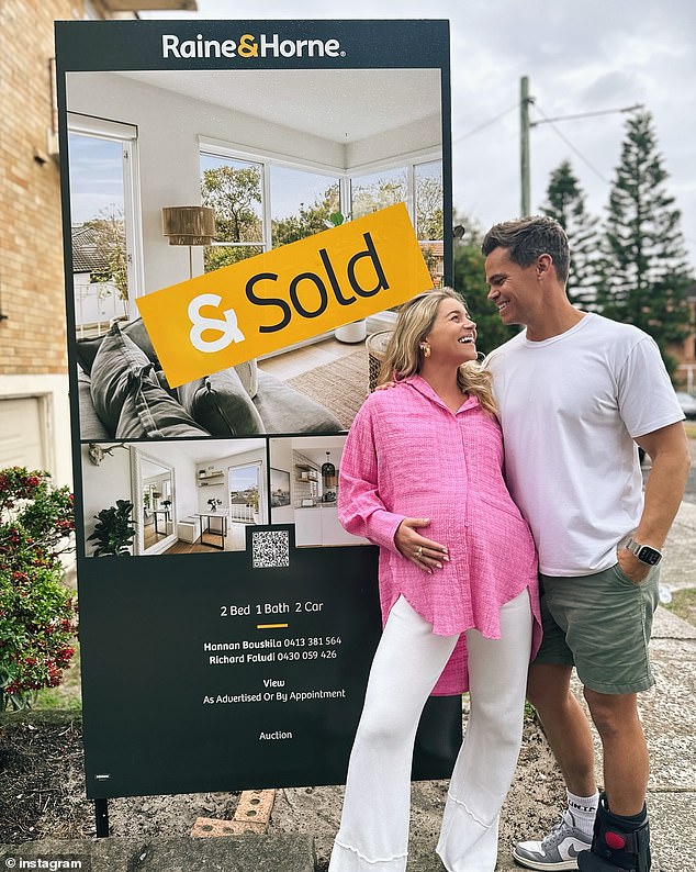 Weeks before welcoming their little one, the couple experienced another big life change when they moved into a new house to make room for their baby and sold their Bondi apartment (pictured).