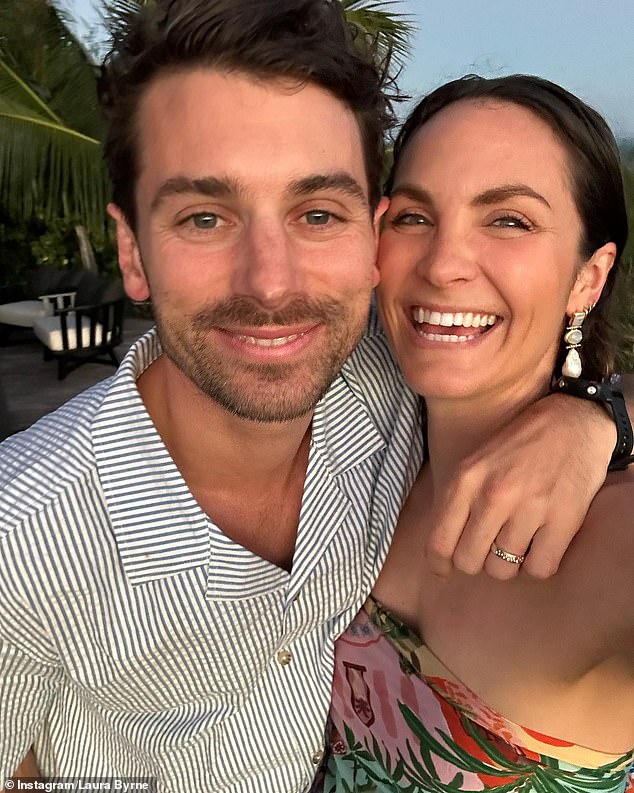 It comes after Laura and her husband Matty Johnson hit a major hurdle renovating their $2.2 million beach house. Both in the photo