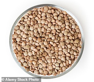 Eating round foods like black-eyed peas and lentils can help bring you good luck in the new year (file image)