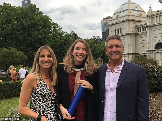 And according to News Corp, the reason behind the split was tension between Armytage and Lavender's children. Richard Lavender is pictured with his ex-wife Kate (left) and daughter Grace