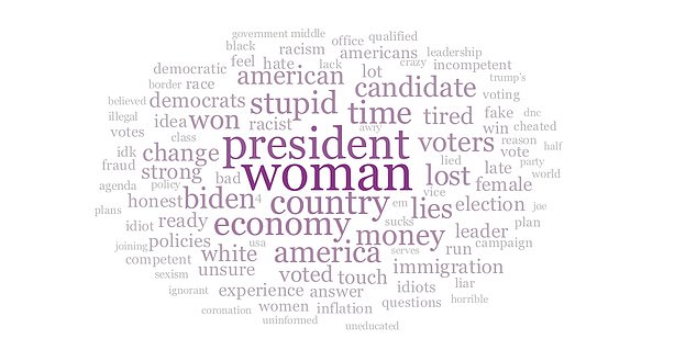 The survey conducted by JL Partners for DailyMail.com asked registered voters to share in a few words what they thought was the main reason Donald Trump won the election and Kamala Harris lost.