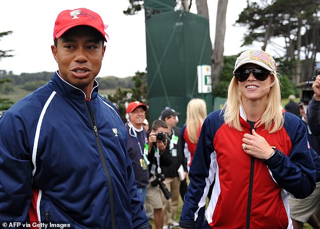 Previously, she had a notorious affair with Tiger Woods in 2009, while he was still married to Elin Nordegren; Woods and Elin pictured in 2009