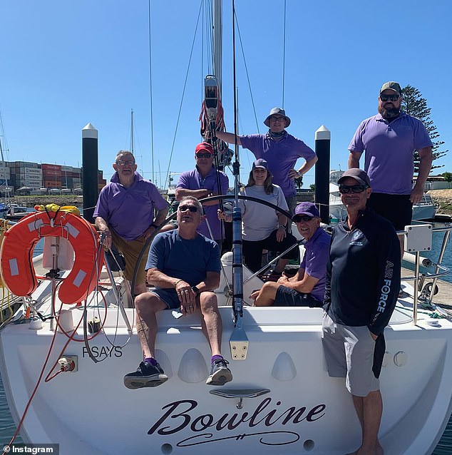 Left to right: Peter Hutchison, Anthony Pennington (front), Reid Bosward (red cap), Melanie Bushby, Troy Mohler (standing back), Nick Smith (seated front), Paul Senior (standing front right) and Paul Greaves (standing back right)