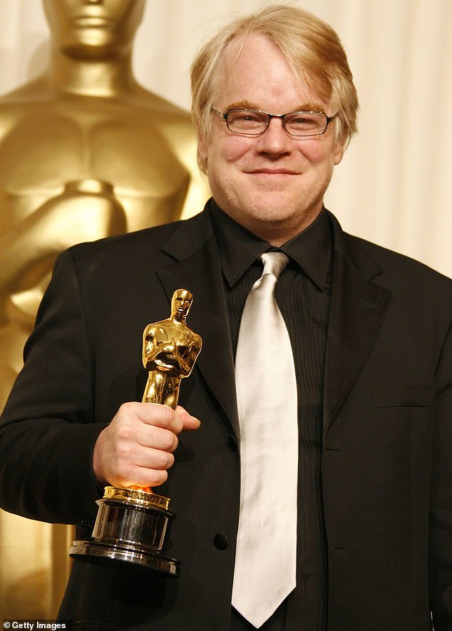 His Oscar came in 2006 for his portrayal of one of America's most famous authors, Truman Capote; He is pictured at that year's Academy Awards.